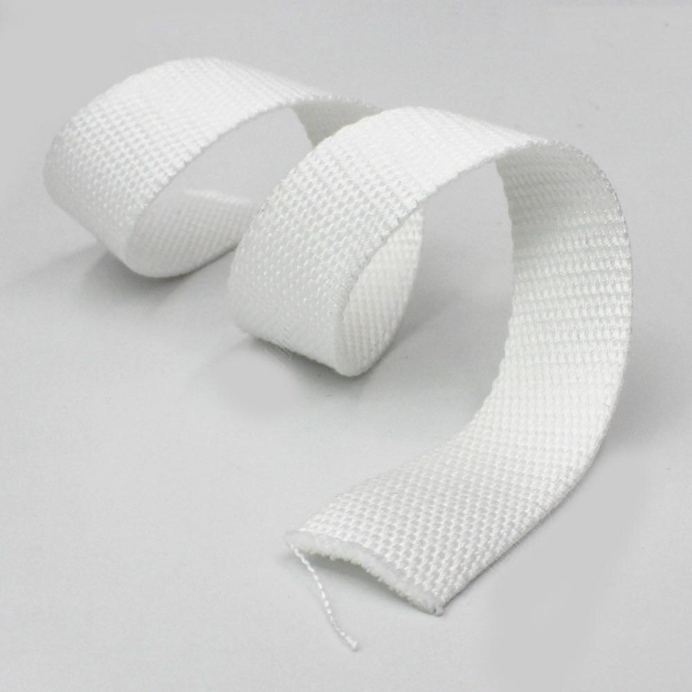 8 jardów 25mm 1.5mm gruba poliestrowa taśma bawełniana taśma plecak płócienny wstążki do ubrania DIY etykiety akcesoria do szycia dekoracji: White