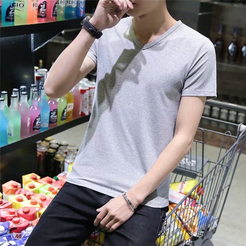 Herr t-shirts sommar kort ärm o-ringad rand tryckt lös smal t shirt herr toppar tee storlek m-xxl
