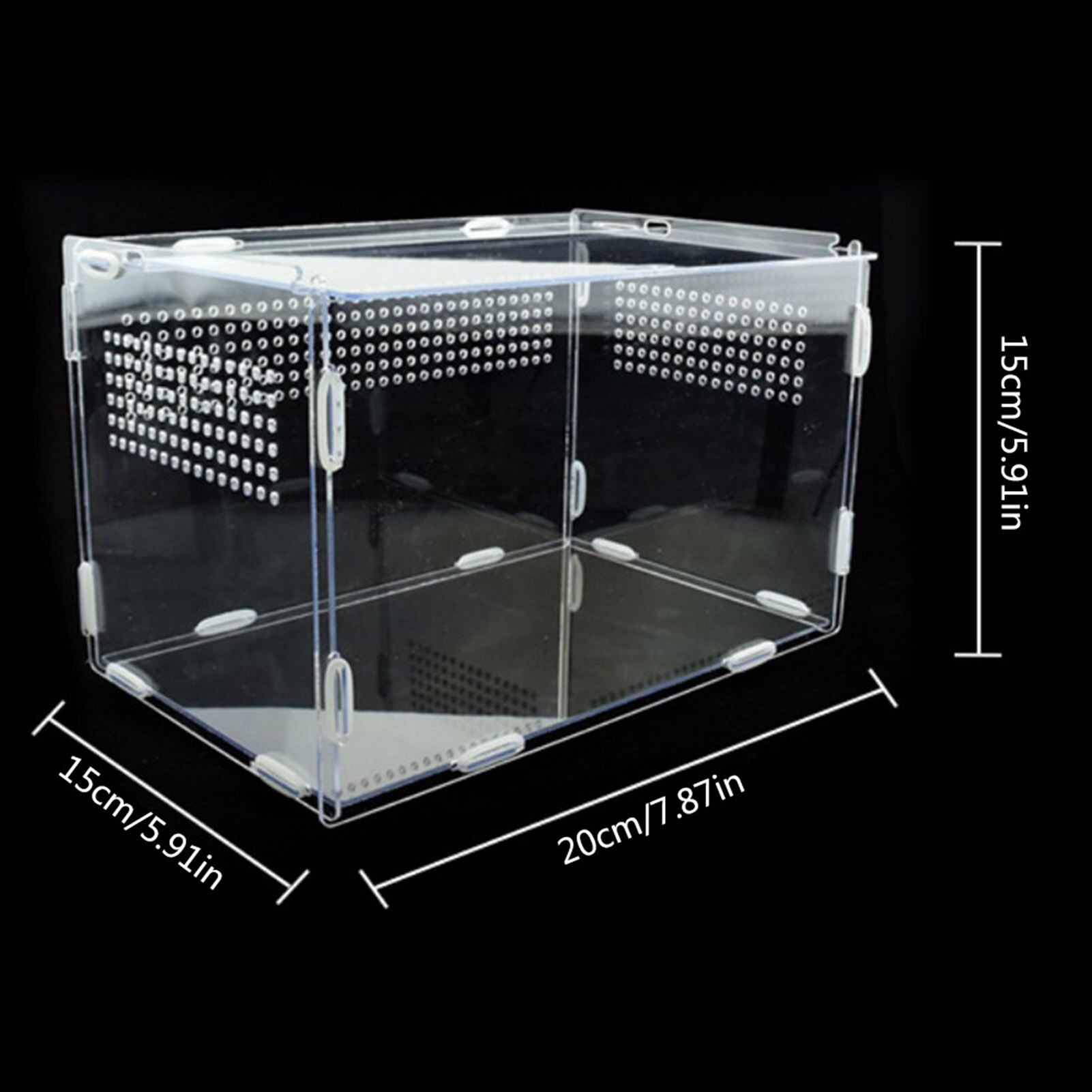 Reptile Breeding Box Acrylic Feeding Box For Spider Lizard Frog Cricket Turtle Transparent Appreciate Terrarium