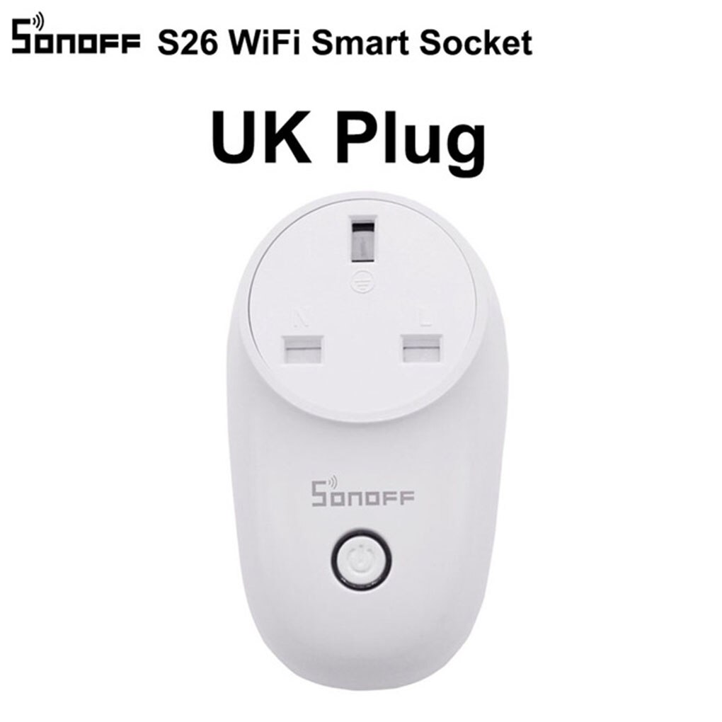 SONOFF S26 WiFi Smart Socket AU/US/EU/BR Wireless Plug Smart Home Switch Work With Alexa Google Assistant IFTTT