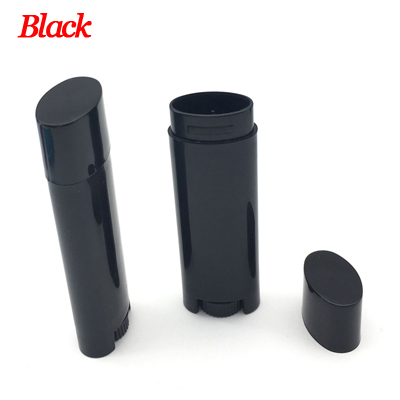 Tubos de bálsamo labial vacíos, 100 unidades, 4,5g/0,15 oz, tubos planos ovalados, envases de lápiz labial, tubo cosmético DIY, botella multicolor: 100PCS Black