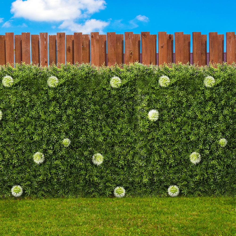 40*60CM Artificial Plant Hedge Fence With Flowers UV Protected Privacy Screen Garden Fence Decor For Indoor Outdoor Backyard