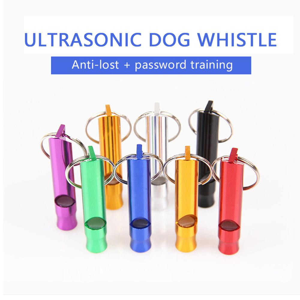 Silbato de entrenamiento obediencia perro ultrasónico sonido supersónico repelente césped dejar de ladrar silbatos para perro material para entrenamiento de perro