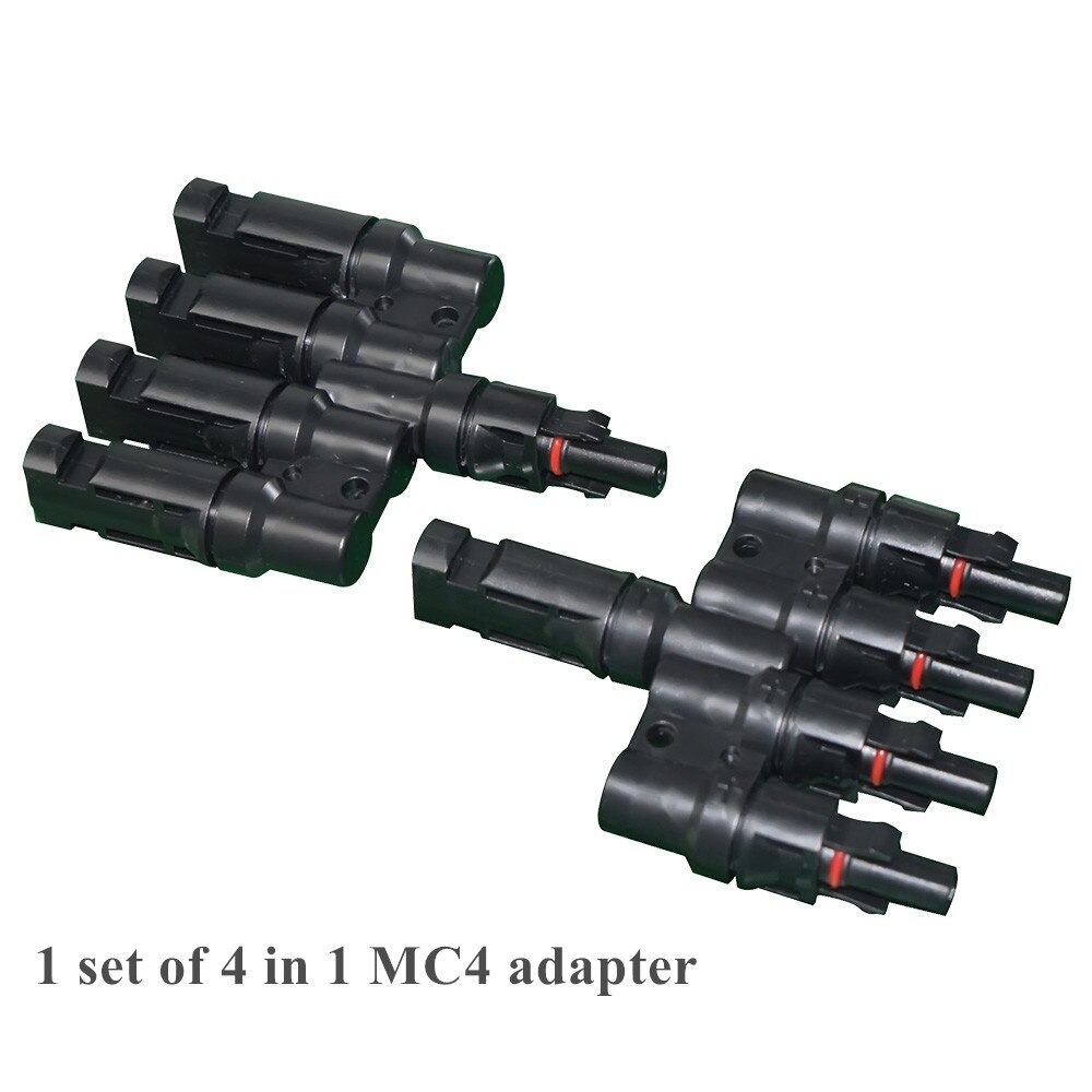 2 in 1 PV Branch Connector Adaptor 3 in 1/4 in 1/5 in 1 Male and Female Solar Cable Connector Terminal