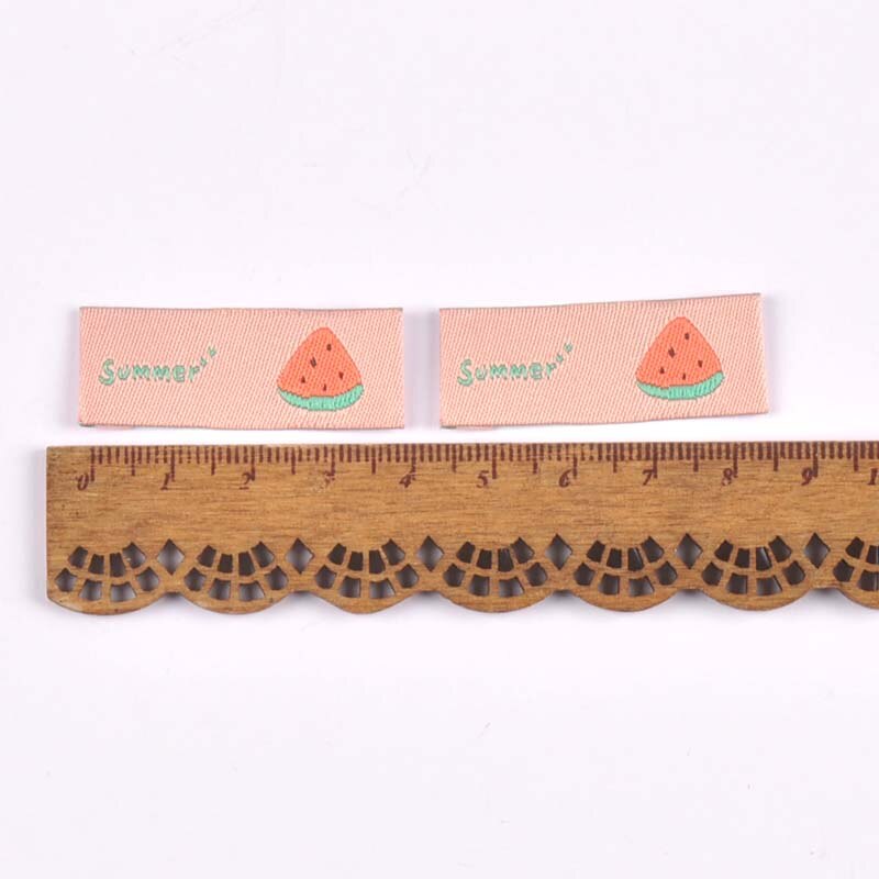 Étiquettes colorées de dessin animé mignon, 1.5x4cm, accessoires de couture pour vêtements faits à la main, étiquettes de sacs de soins pour enfants, artisanat de bricolage, 50 pièces: 2
