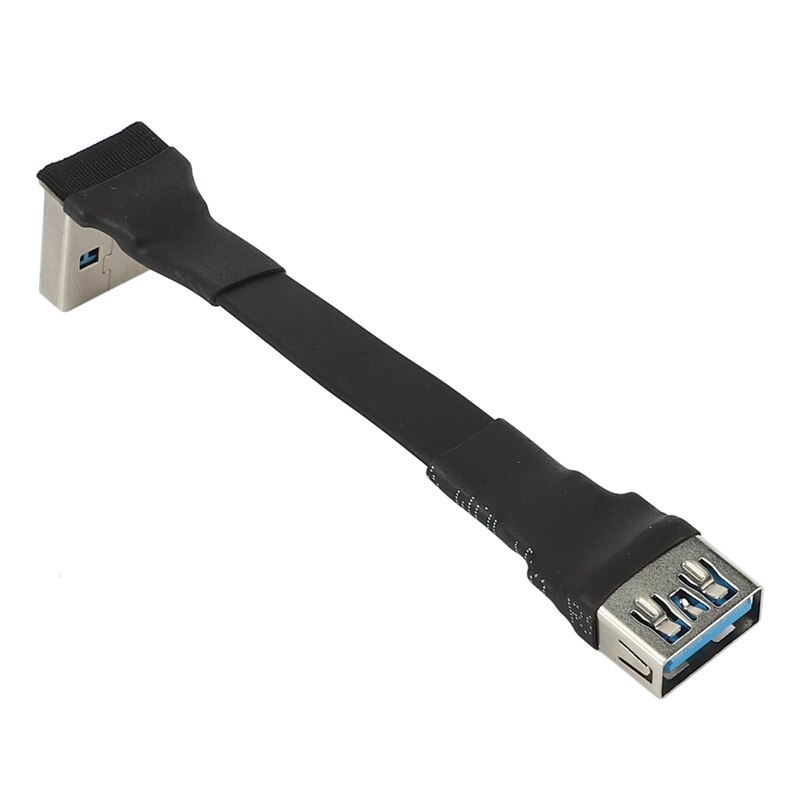 Câble d'extension USB 3.0 mâle/femelle plat, cordon de données USB3.0 à Angle droit à 90 degrés
