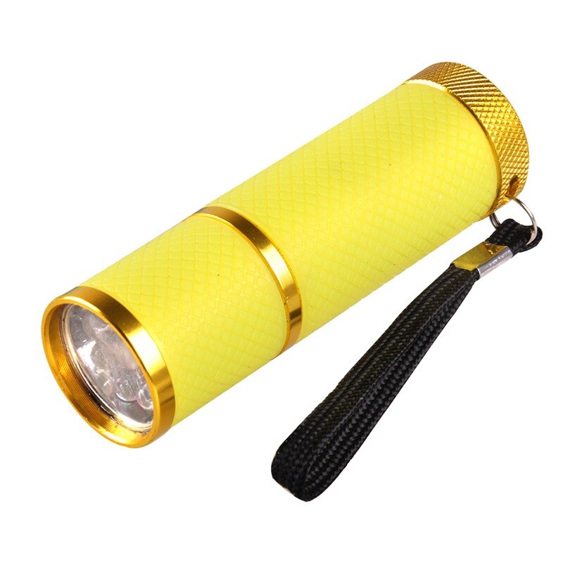 Kynsien kuivaaja mini 9 led-valoa taskulamppu uv-lamppu kannettava kynsigeelinaamio nopeasti kuivuva manikyyrityökalut: Keltainen