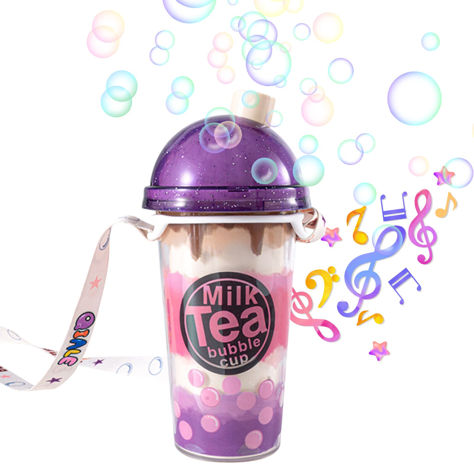 Milk tea bubble cup one-touch automatic bubble machine adult children party party accessories children's #W: Purple