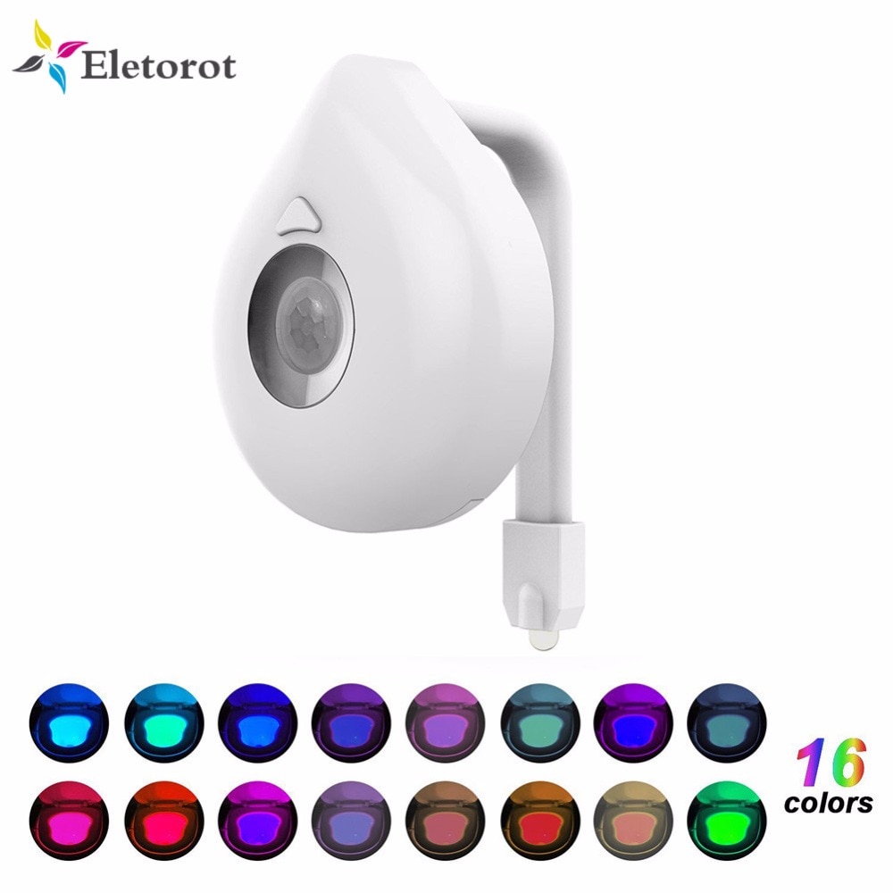 16 farben Wc Nachtlicht Clever PIR Körper Bewegung Sensor LED Wc Sitz Lampe Bewegung Aktiviert Wc badezimmer Schüssel Nacht lampe