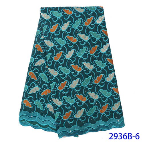 Tecido de renda suíço seda e macio, novo tecido de renda nigeriano, tecido de renda bordado para vestido africano vermelho KS2936B-2: Picture 6