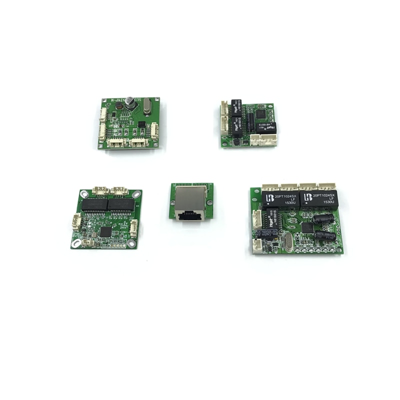 Mini 5V 12V modulo switch modulo PBC OEM mini formato 3/4/5 Porte switch di Rete di Bordo del Pwb mini modulo switch ethernet 10/100Mbps
