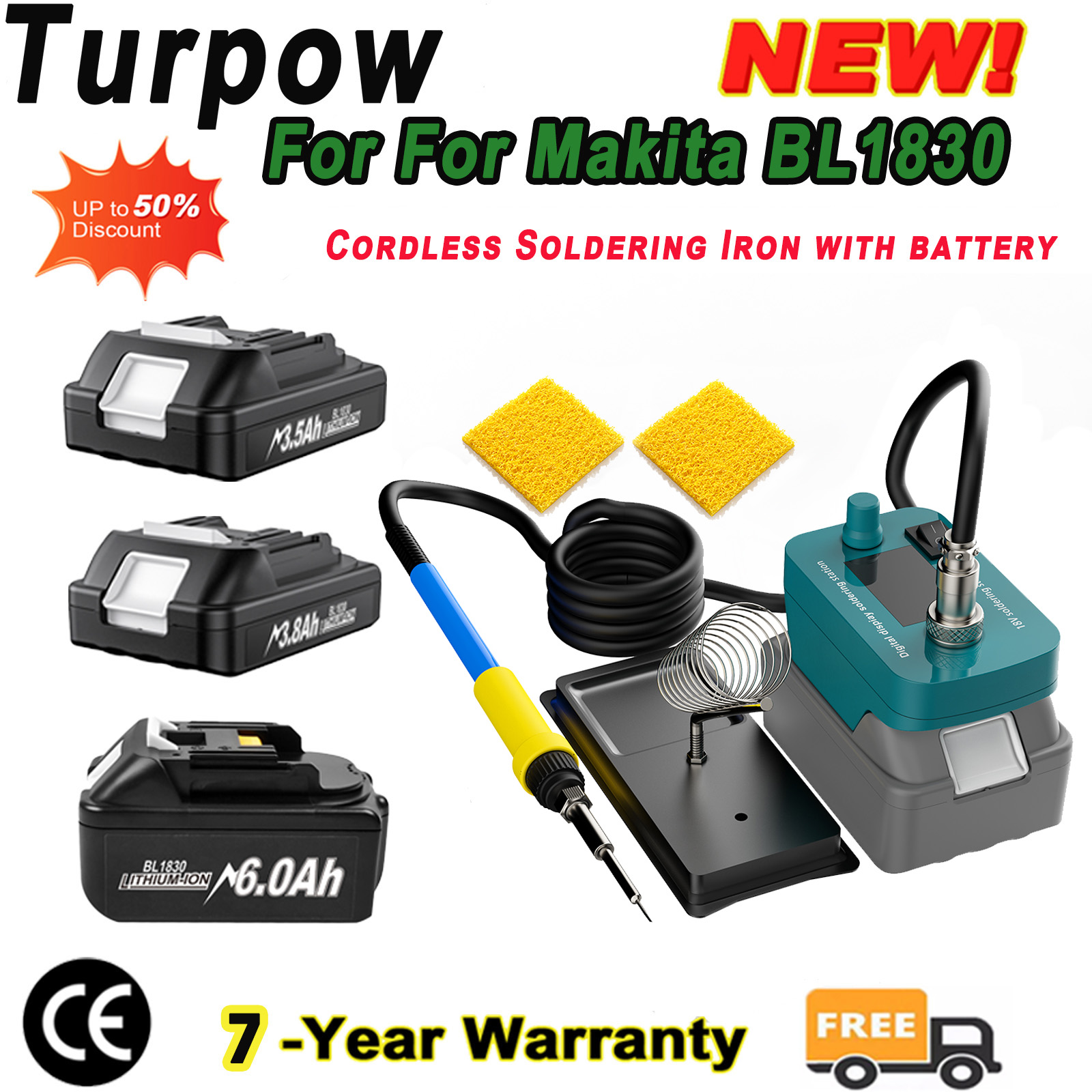 60W Akku-Lötkolben Werkzeug für Makita BL1830 18V Batterie BL1840 BL1850 BL1860 Batterie für DIY Reparatur