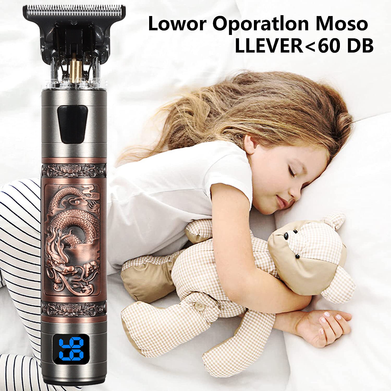 Elektrische Haar Schneiden Maschine Für Männer Drache Friseur Haar Trimmer 0mm Bart Rasierer USB kabellos Haar Haarschneidemaschine einstellen