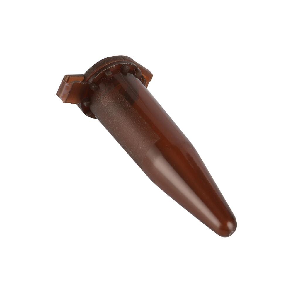 0.5ml Plastic Brown Centrifuge Tube with Scale Centrifugal Tube Snap Cap Cone Bottom Laboratory Analysis Sample Vial 100Pcs