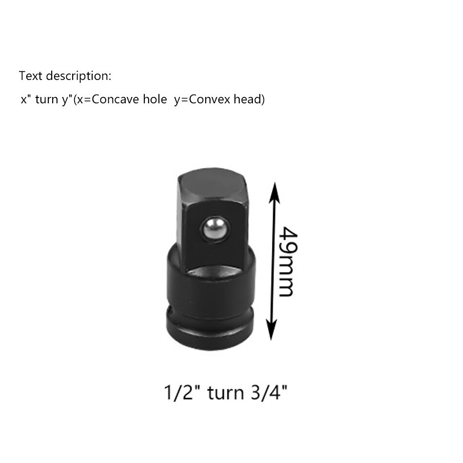 1pcs 1/2 3/4 3/8 inch Air Impact Universal Pneumatic Adaptor Converter Socket Adapter Joints Ratchet Electric Impact Wrench: Red