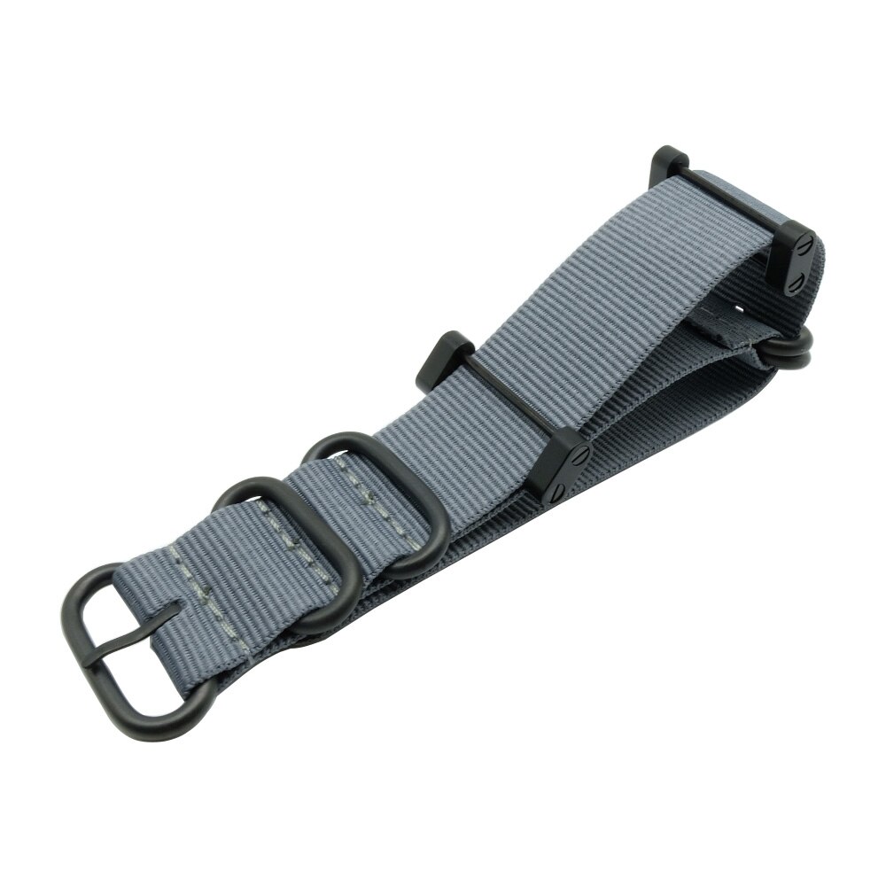nato lange Suunto Core Nylon Strap Band Kit w Lugs Adapters 24mm Zulu Horlogebanden nylon smart armband voor mannen: Grijs