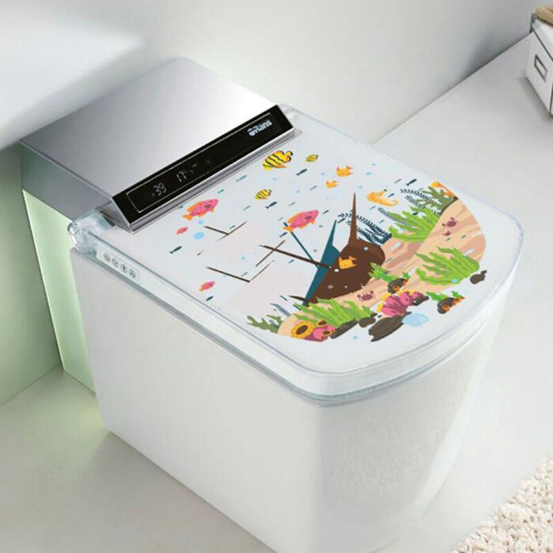 Undervandsverden piratskib vand græs toilet mærkat køleskab skab vindue glas vandtæt boligindretning wallstickers