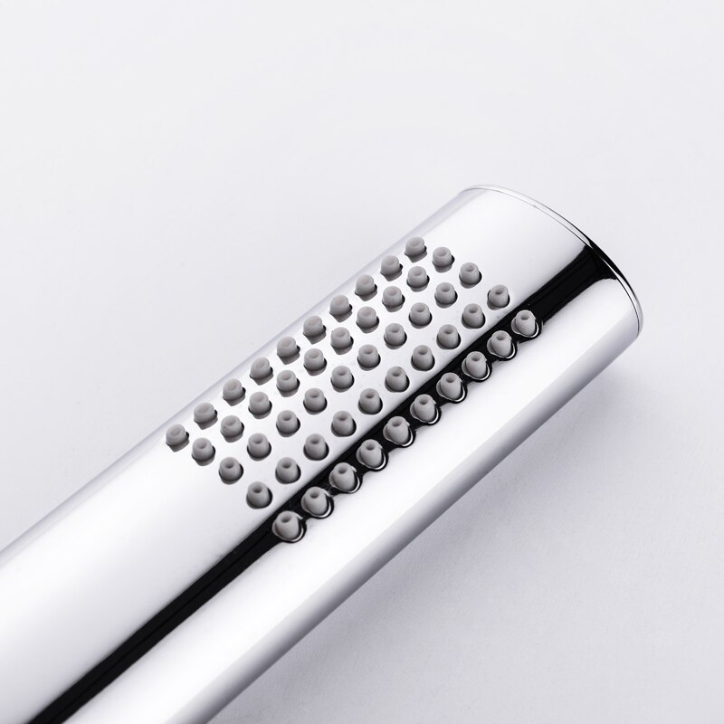 Bathroom Chrome Round Handheld Shower Head with Brass Bracket Holder and PVC Hose Shower Set