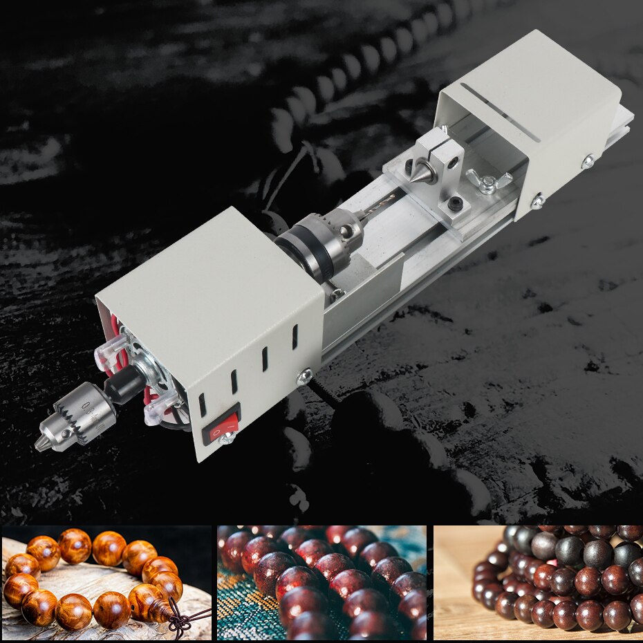 Mini tour pour bois 12-24V, Machine pour outils, bricolage pour travail de bouddha, meulage, polissage, Mini-tour