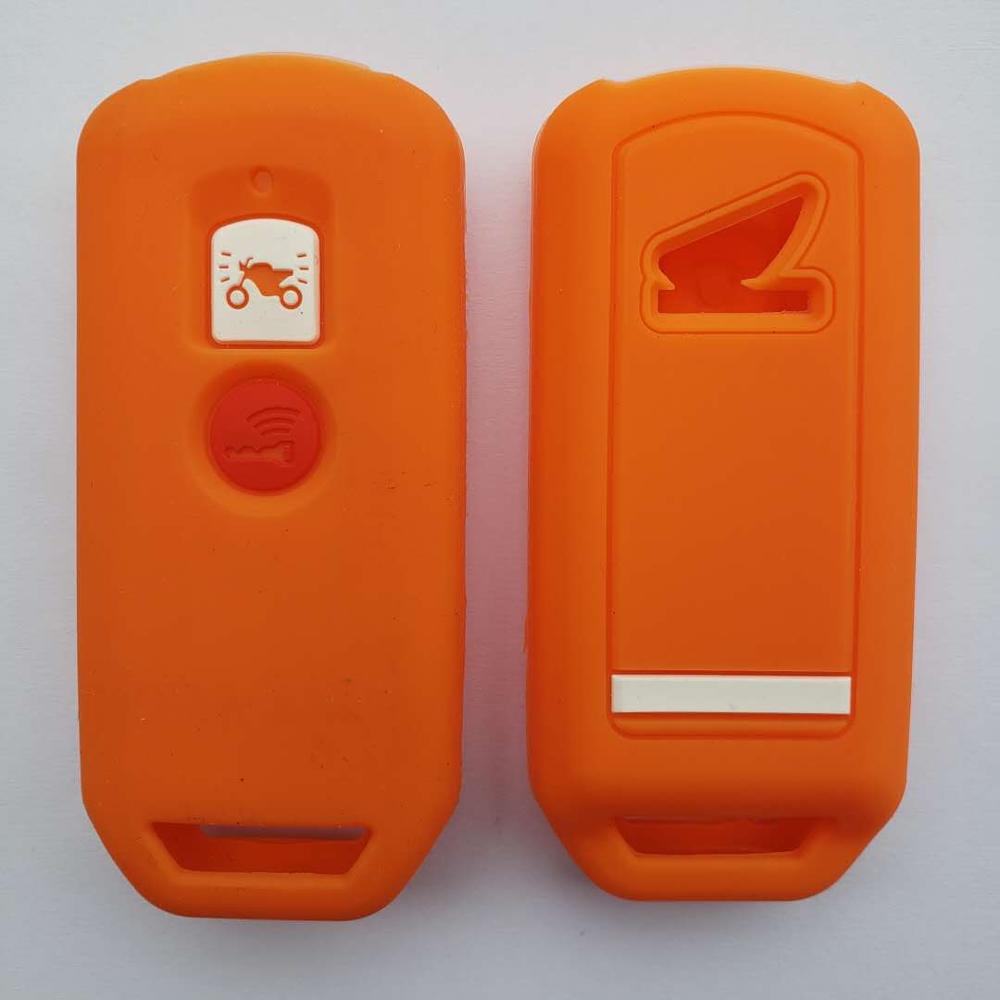 Protective Silicon Key Case For Honda X ADV SH 125 150 300 Forza 125 300 PCX150 Motorcycle Scooter 2 Button Smart Key: Orange