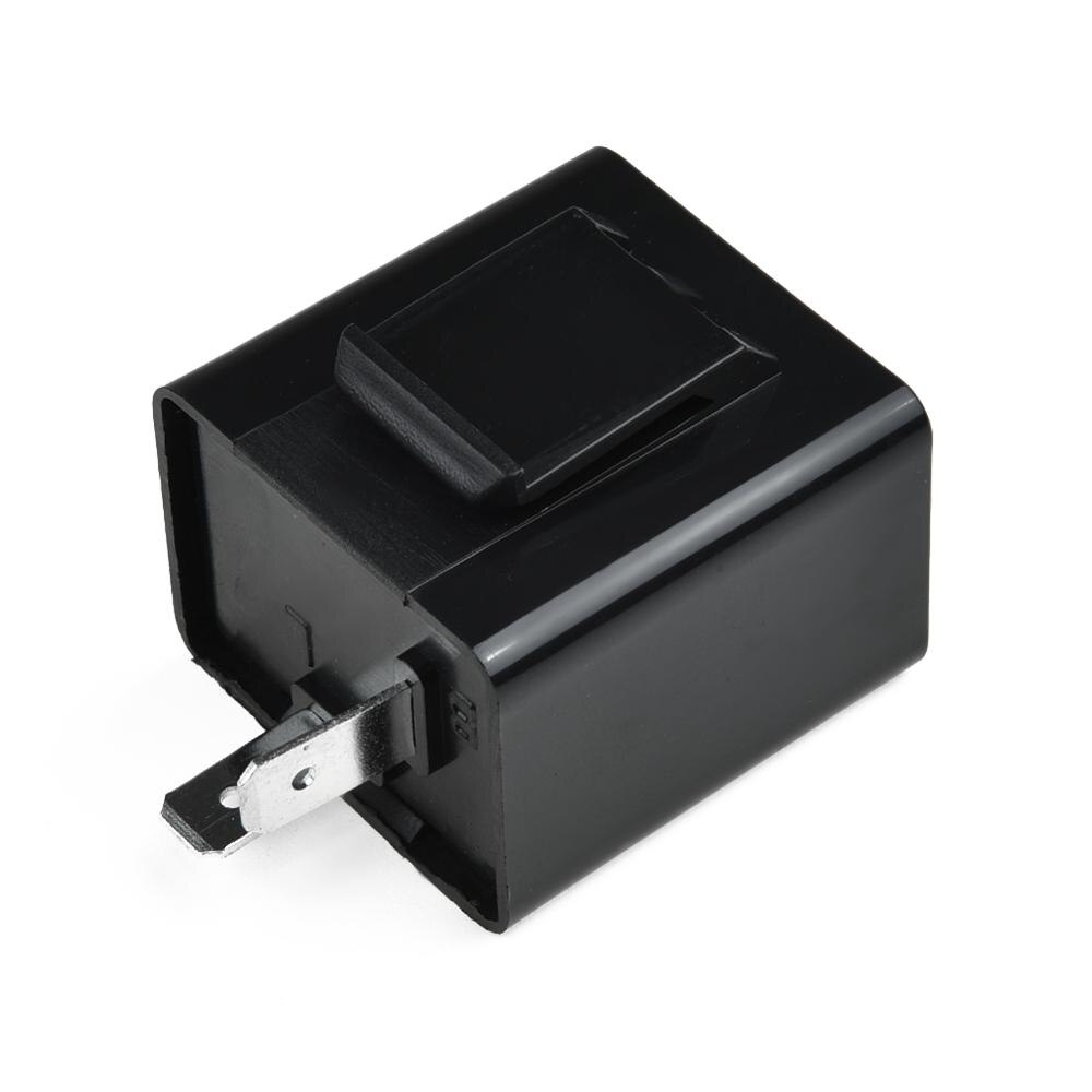 12v led blinklys relæ blinkende udskiftning pvc plast 2- pin fix til blinklys lys sort led blinklys relæ accessori auto