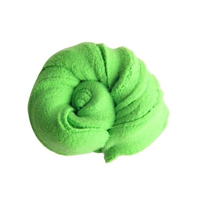 1 sacchetto di Vendita Calda FAI DA TE di Cotone leggero di Argilla 3D Soffice Schiuma Slime Profumato Alleviare Lo Stress Non Borace di Istruzione Del Mestiere di Fango antistress giocattolo: green