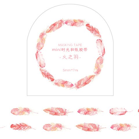 Mini Deco Paper Slim Floral Pink Washi Tape Japanese Stationery Masking Tape School Supplies Stickers Scrapbooking