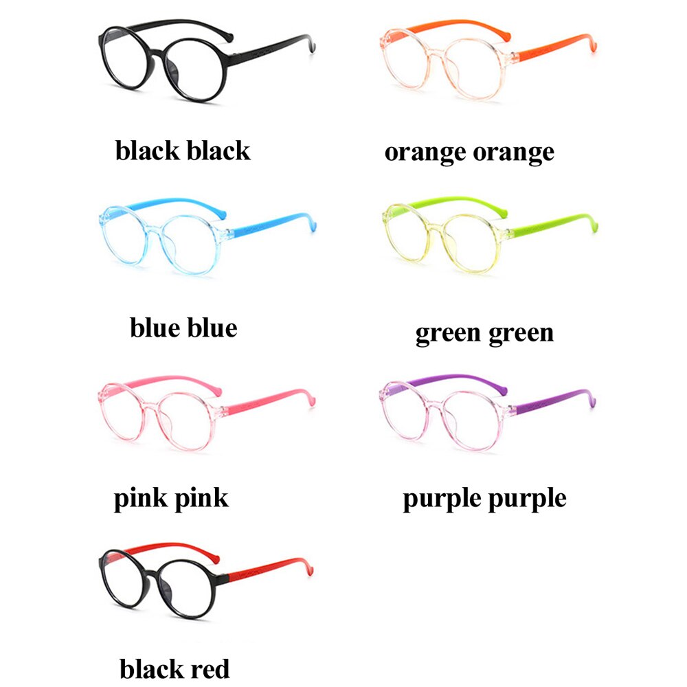 Round Anti Blue Light Kids Glasses Children Optical Frame Boy Girl Computer Transparent Eyeglasses UV400