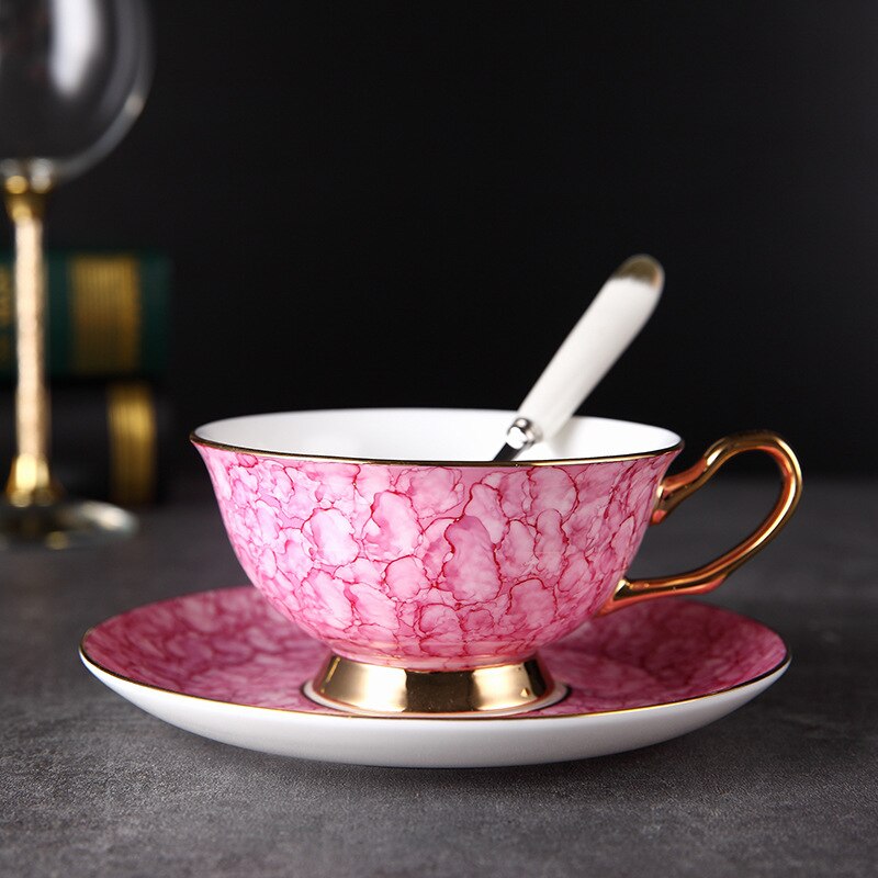Benporslin porslin kopp och fat keramik enkel teservis moderna kaffekoppar tazas para café köksutrustning  yc50: Stil 19