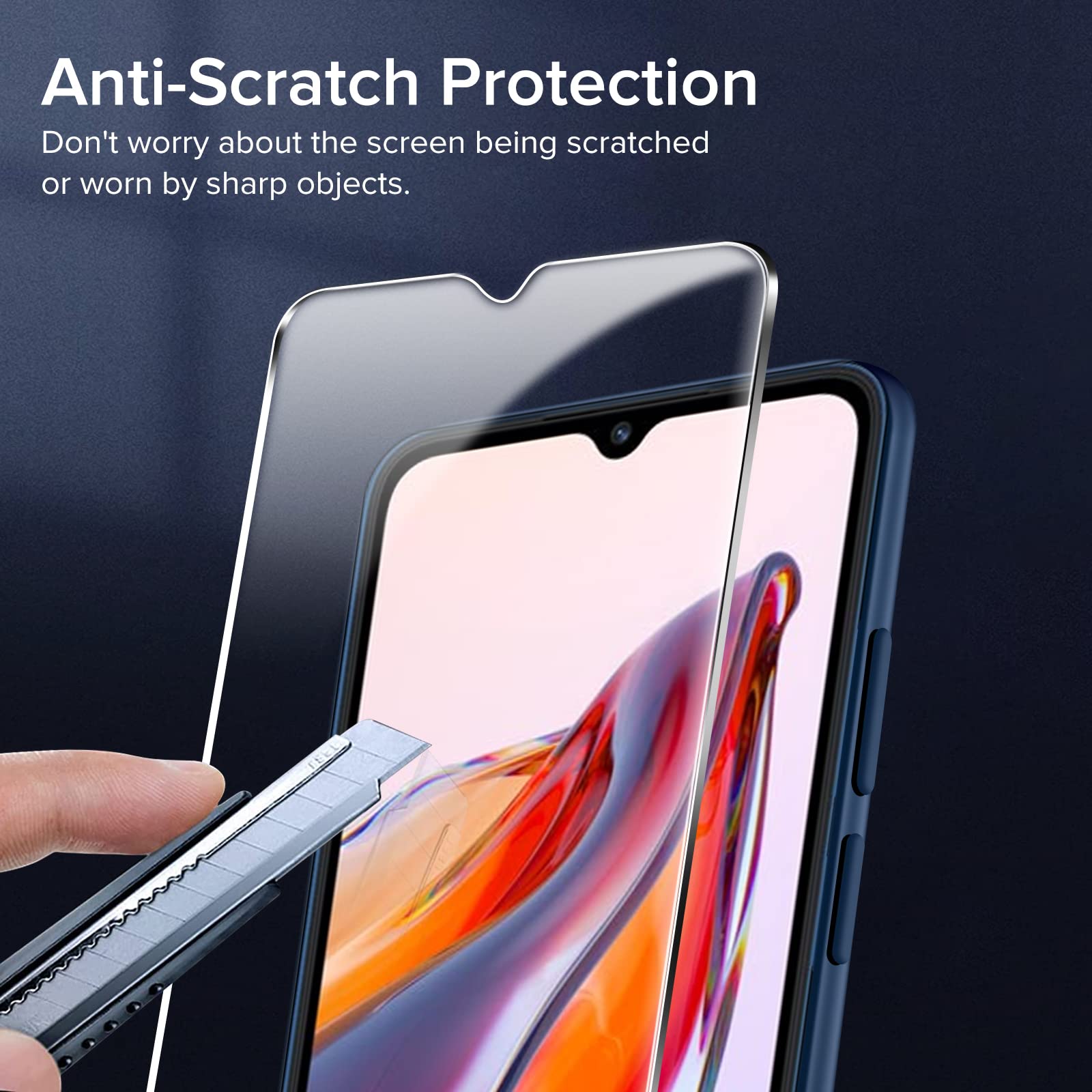 Protector de pantalla para Redmi A3 Xiaomi, cristal templado HD, 9H, aluminio alto, funda antiarañazos