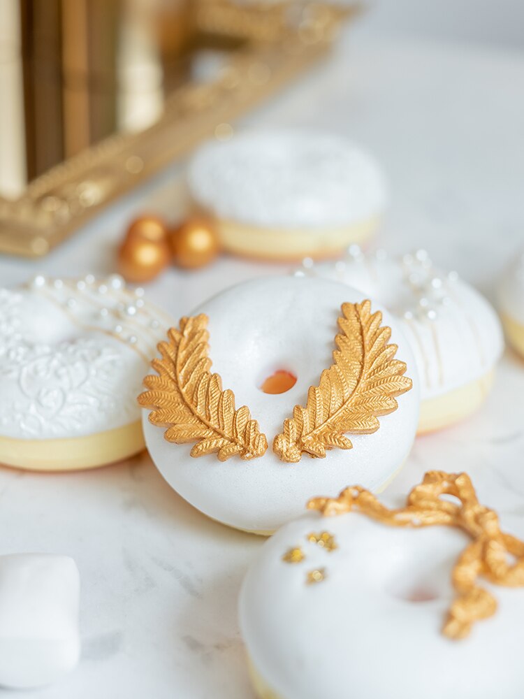 Simulation kage mad model bryllup platin donut dessert bord scene layout vindue dekoration skyde rekvisitter