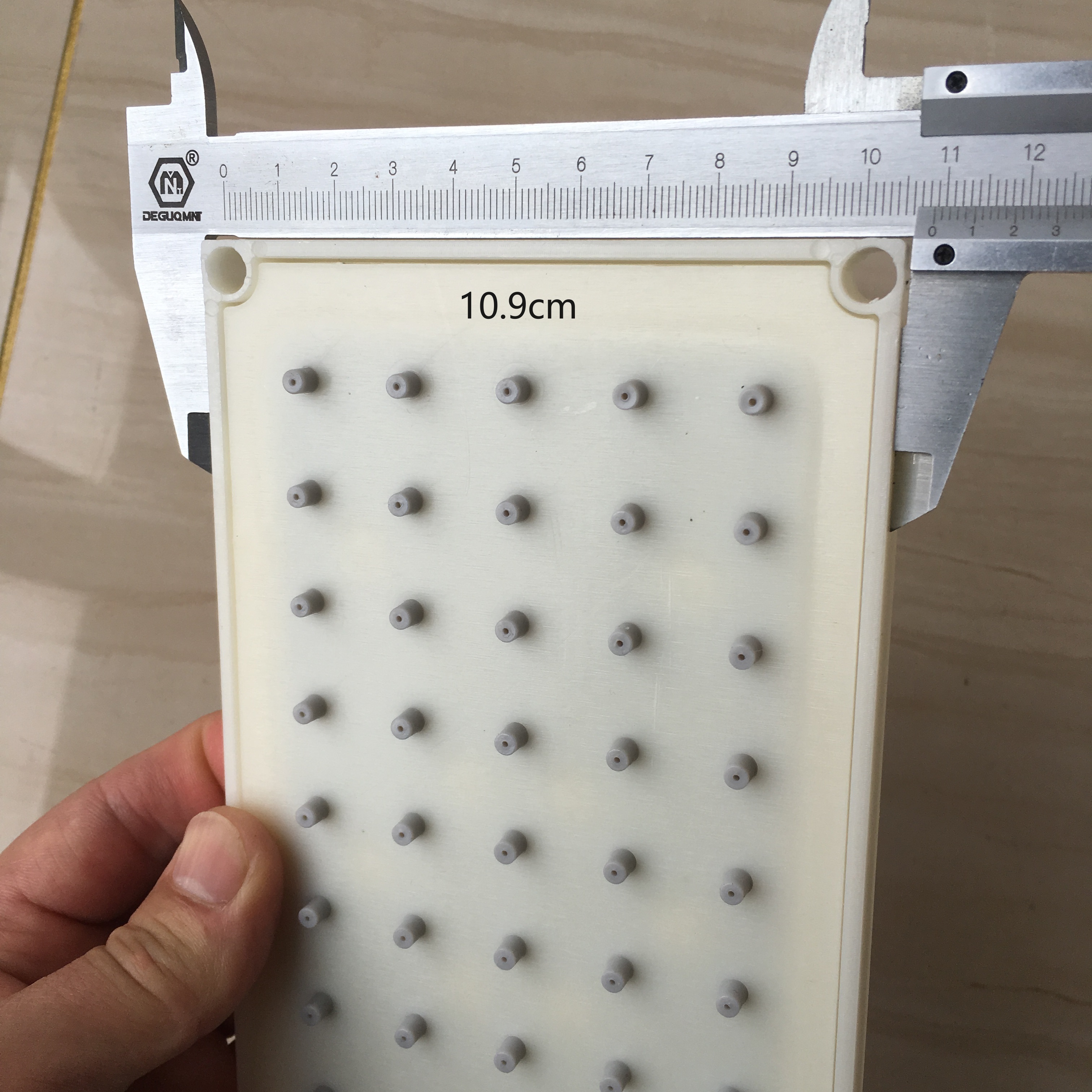 ABS 20.5X10.9cm douche rectangulaire 10mm type d'intubation pomme de douche 5*10 trou accessoires de pomme de douche à pulvérisation supérieure