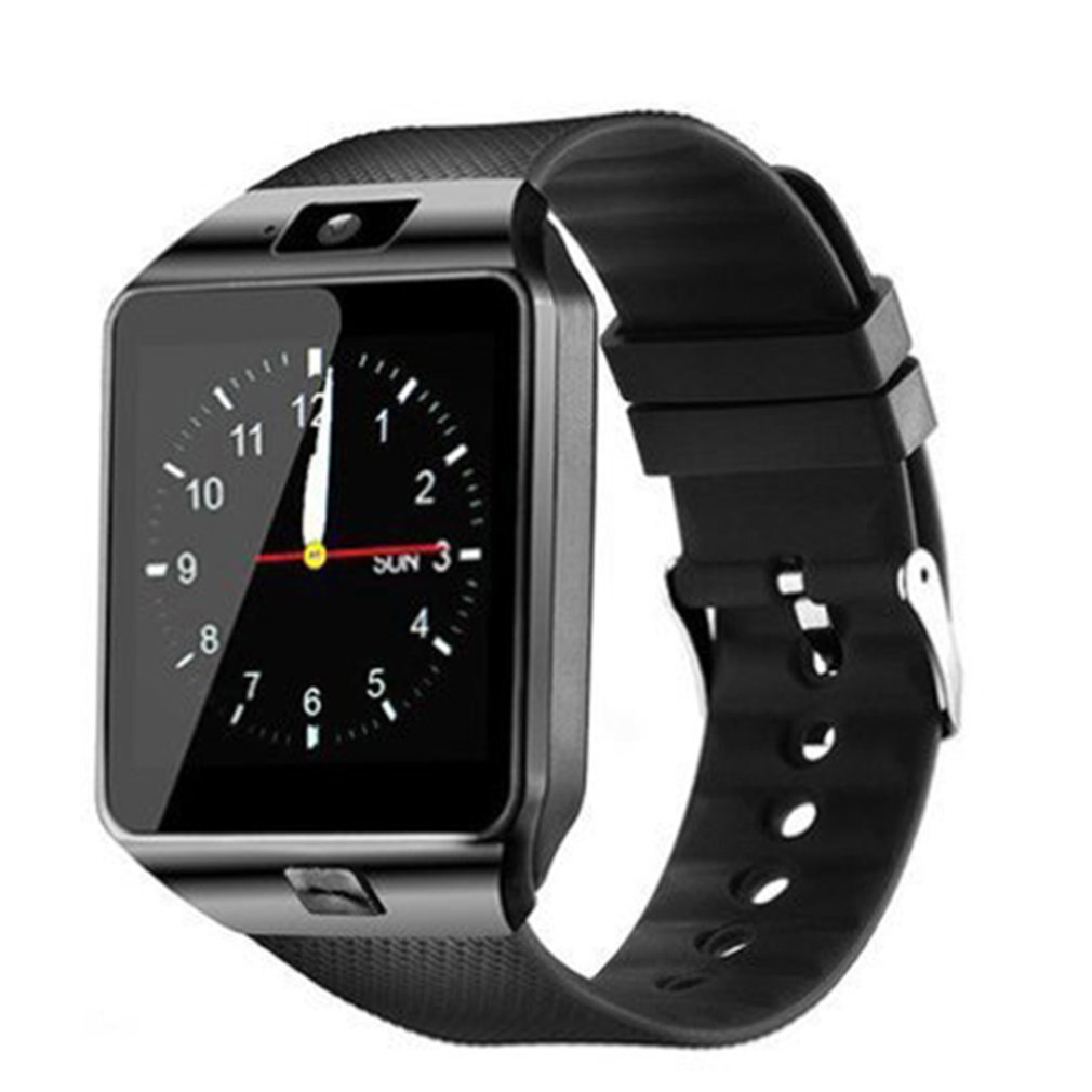 Per Android Phone Watch uomo Smart Watch fotocamera impermeabile Smart Watch Call Bracelet donna Smart Watch Card Call Watch: Black