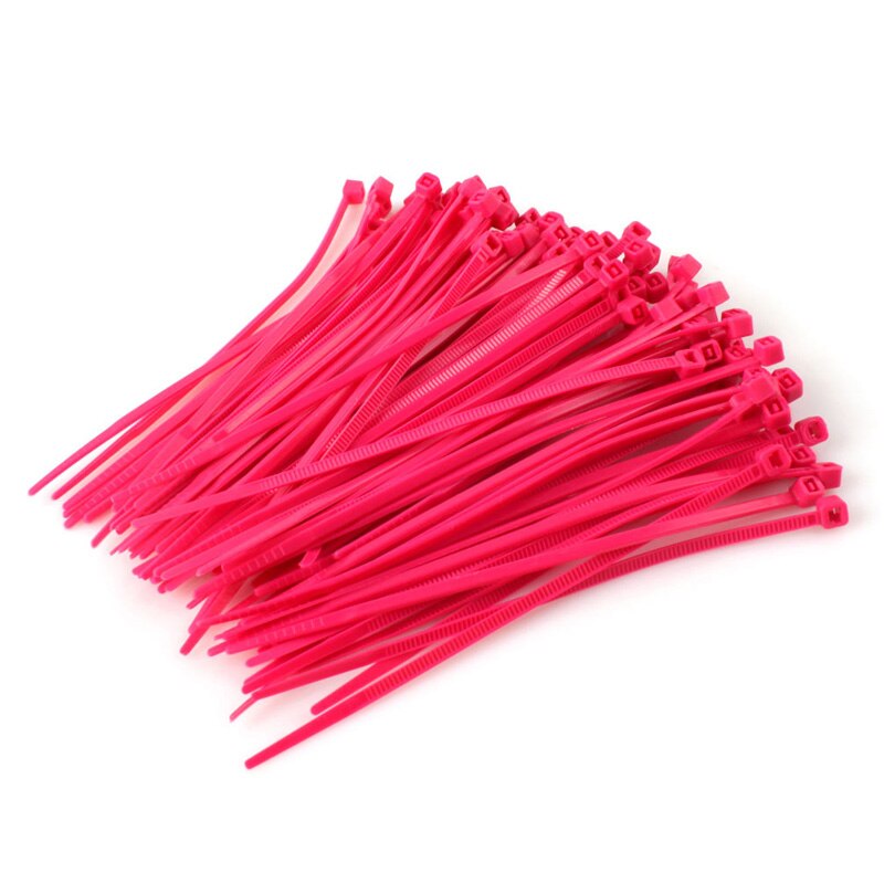 100Pcs Gemengde Kleur Plastic Kabelbinders Riem Vastmaken Tie 102Mm X 2Mm Zip Tie Cable Tidy