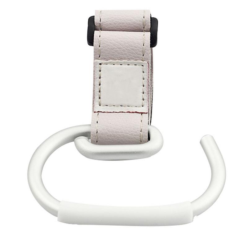Ganchos de cochecito para bebé, percha para cochecito, mosquetón, Clip de la bolsa de compras, gancho giratorio con correa y gancho, 7 colores: A