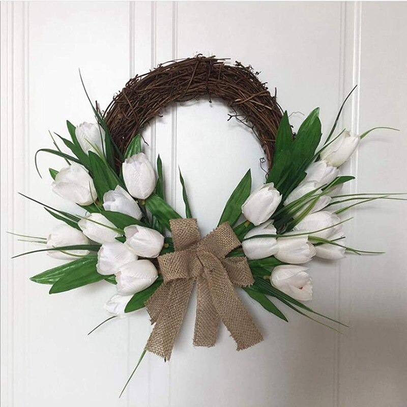 10-30cm Rattan Wreath Cristmas Flower Door Wreaths Flower Garlands For Wedding Home Christmas Tree Decoration DIY Floral Wreaths