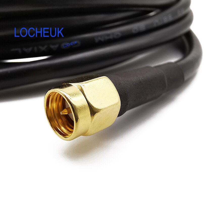 1M 3M 6M 9M 12M 15M Low-Loss Coax Extension Cable SMA Male to SMA Female - Antenna Lead Extender LMR195 Extension Coaxial Cable