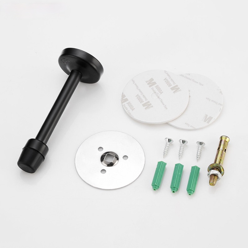 Stainless Steel Door Stops Wall Mounted Door Stopper Rubber Holder Catch Floor Fitting With Screws Bedroom Home Hardware
