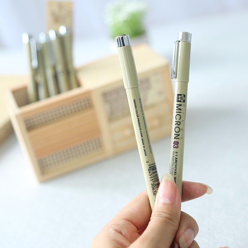 SAKURA Grafik Stift Nadel Punkt Manga Zeichnung Skizze Wasser-beweis Umriss Scannen Linie Stift Japan