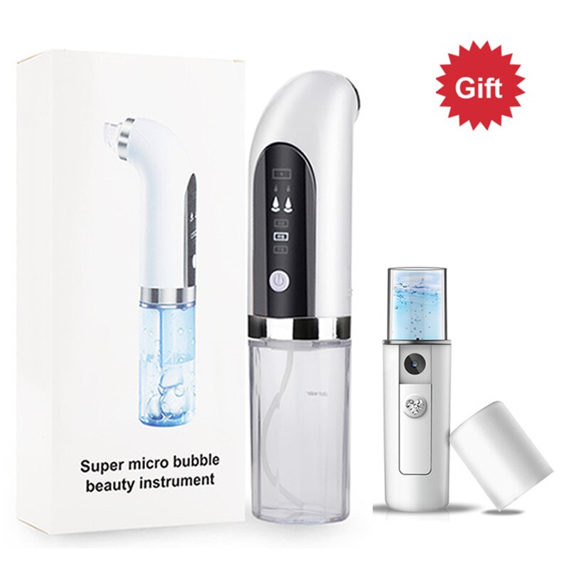 Face Cleansing Kit Vacuum Blackhead Remover Ultrasonic Skin Scrubber Nano Facial Sprayer Electric Face Clean Set 31: Type 3 with box