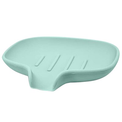 Siliconen Zeepbakje Met Afvoer Bar Zeep Houder Zelflozende Waterval Zeep Lade Voor Douche Badkamer: Licht Groen