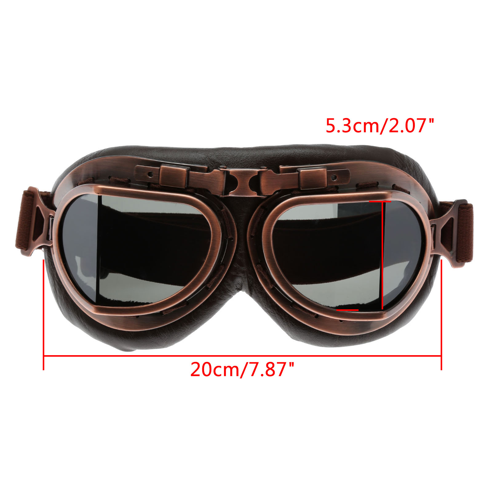 Gafas Retro para motocicleta Vintage Motocross gafas clásicas Retro Steampunk ATV bicicleta cobre casco protección UV