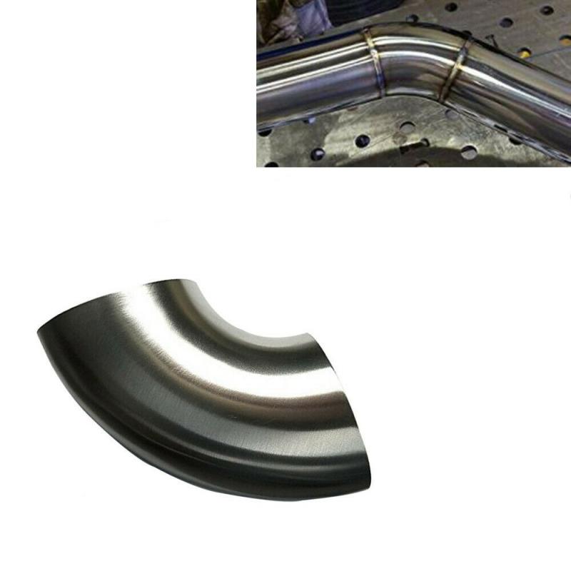 2 Stuks Auto Uitlaat Gemodificeerde Uitlaat Roestvrij Staal Elleboog 90 ° Buis Bocht Doorn Rvs Modificatie Auto Accessoires
