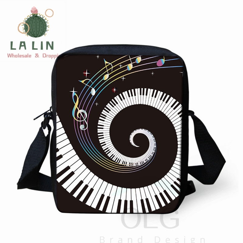 LANLIN Klavier Musik Note Frauen Mini Umhängetasche Handtaschen Teen Mädchen Schulter Schule Taschen Kleine Messenger Tasche Stachel Mochila