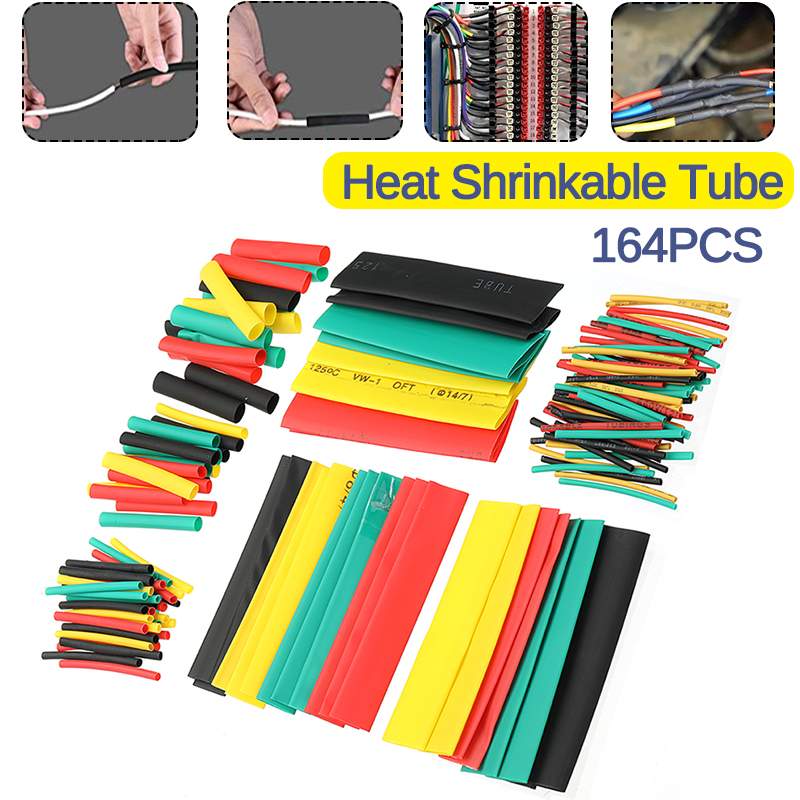 560 Pcs Heat Shrink Tubing Insulation Shrinkable Tubes 2:1 Electrical Wire Cable Wrap Assortment Electric Insulation Sleeve Kit