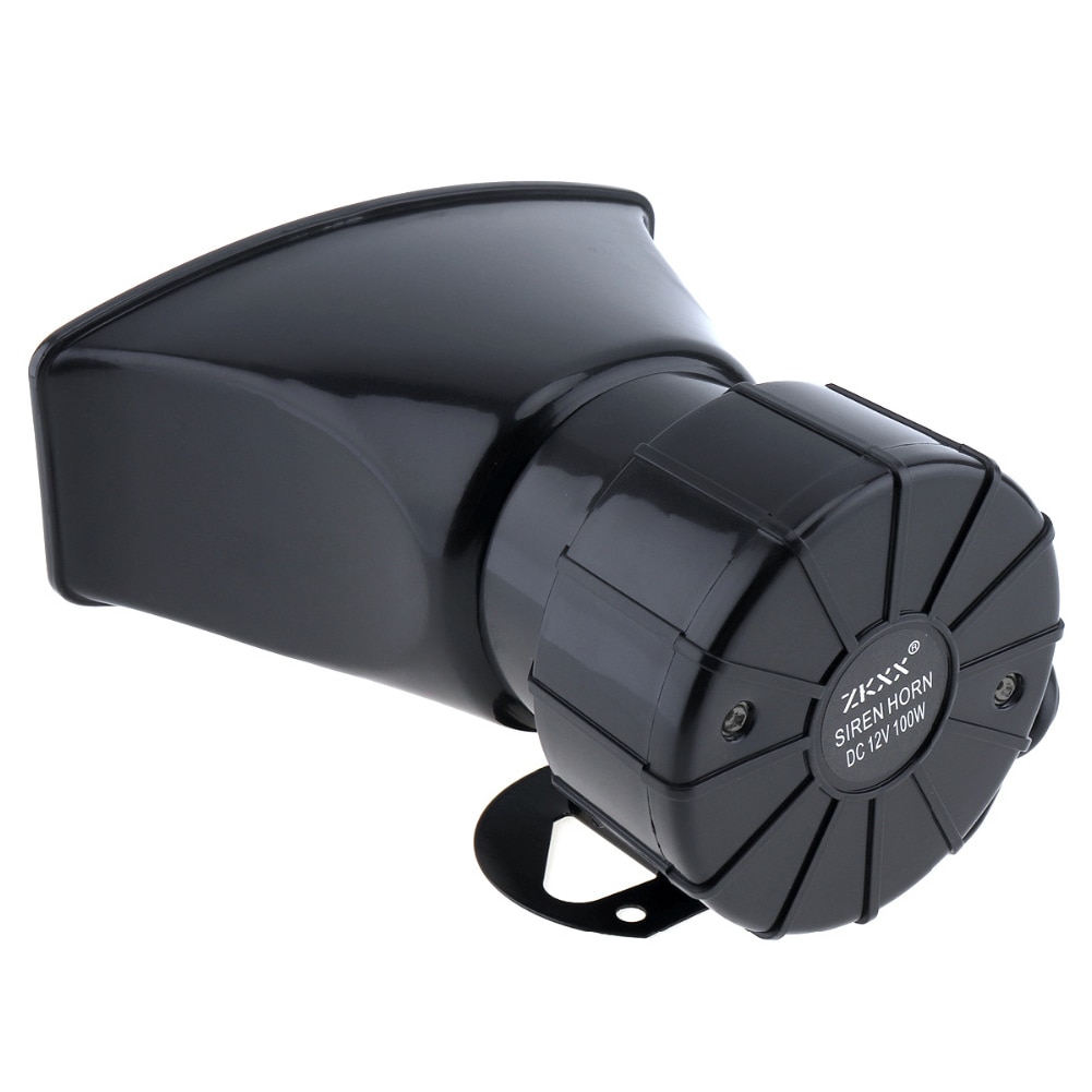 Alarma de advertencia de coche con 7 sonidos, bocina de aire de policía con sirena de fuego, altavoz PA de 12V y 100W, accesorios universales para motocicletas y coches