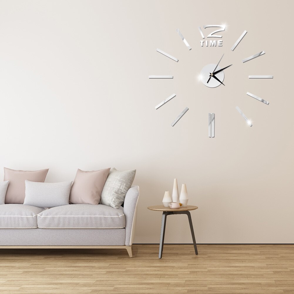 Mini Sticker Clock Modern Mini DIY Large Wall Clock Sticker Mute Digi... – Grandado
