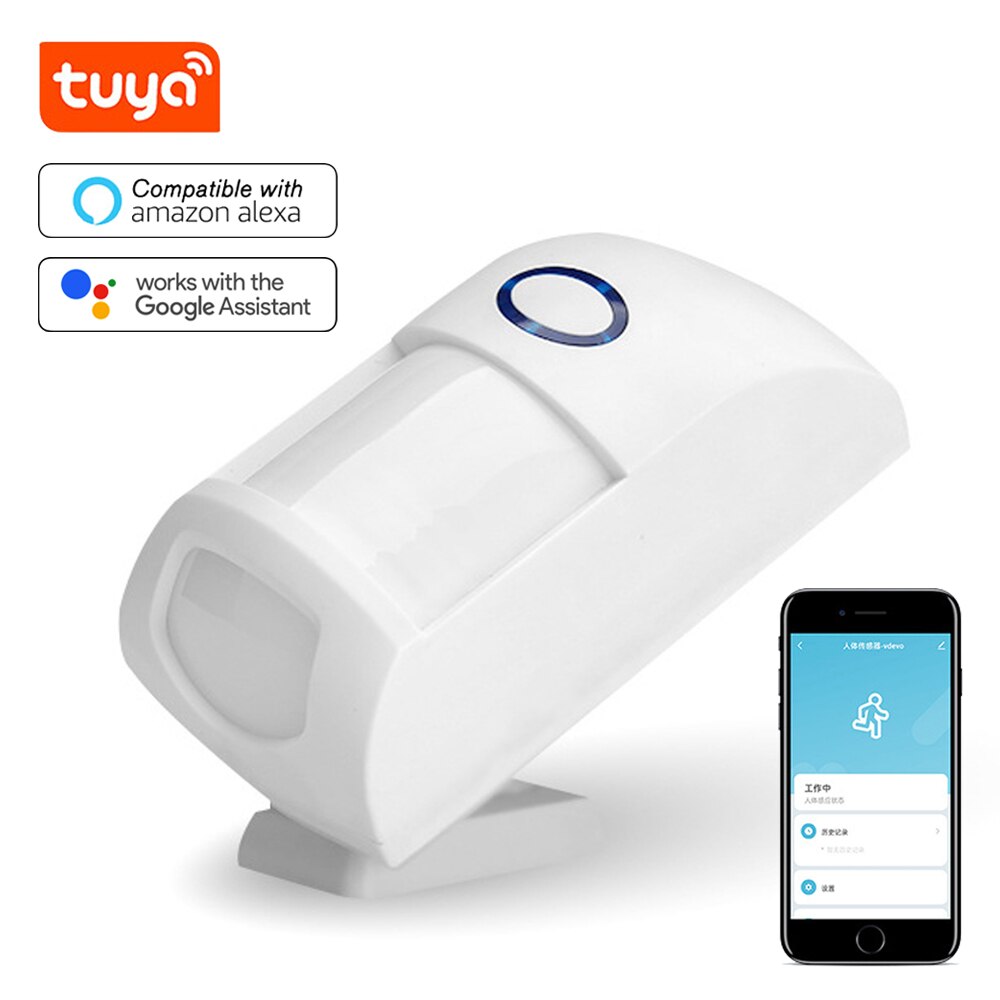 Intelligent WiFi Infrared Detectors PIR Motion Sensor Alarm For Tuya APP Smart Home Automation Work With Alexa Google Assistant