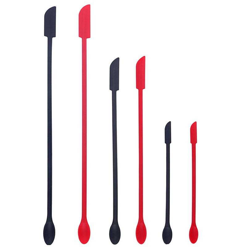 Anti-Stick Kitchen Pan, Mini Silicone Set, Cooking Spatula Set of 6 Pieces, Small Tip Spatula Jam Scraper, Baking Tool