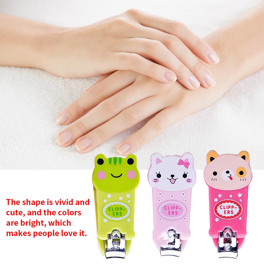 Nail Clipper Plastic Metal Nail Art Trimmer Cartoon Portable Manicure Clipper Pattern Random